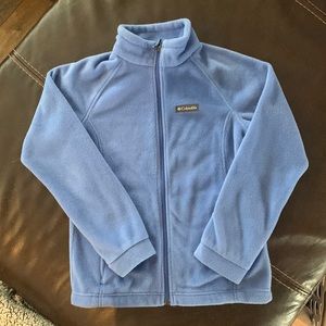 Columbia youth periwinkle blue fleece zip up jacket
